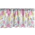 thumbnail image 1 of Ambesonne Retro Window Valance, Disco Dance Balls Pattern Art, 54" X 12", White and Multicolor, 1 of 3