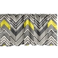 thumbnail image 1 of Ambesonne Retro Window Valance, Nostalgic Abstract Zigzags, 54" X 12", Yellow Ivory and Grey, 1 of 5