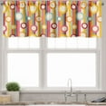 thumbnail image 1 of Ambesonne Retro Window Valance, Stripes and Circles, 54" X 18", Multicolor, 1 of 3