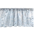 thumbnail image 1 of Ambesonne Retro Window Valance with Rod Pocket, Floral Lines Waves Dots Art, 54" x 12", Pale Sky Blue and White, 1 of 1