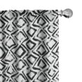 thumbnail image 1 of Ambesonne Rhombus Print Curtains, Hand Drawn Streaks, Pair of 28"x84", Charcoal Grey and White, 1 of 5
