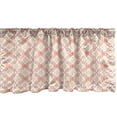 thumbnail image 1 of Ambesonne Rhombus Print Window Valance, Ornate Squares Leaves, 42" x 12", Salmon Champagne, 1 of 3