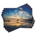 thumbnail image 1 of Ambesonne Ride the Wave Place Mats Set of 4, Surfer on Coast, Standard Size,, 1 of 6