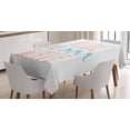 thumbnail image 1 of Ambesonne Ride the Wave Tablecloth Rectangular Table Cover, Exotic Sports, 52"x70", Pale Pink Aqua, 1 of 4