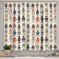 thumbnail image 1 of Ambesonne Robot Kitchen Curtains, Super Robot, 55"x39", Multicolor, 1 of 3
