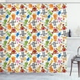 thumbnail image 1 of Ambesonne Robot Shower Curtain, Boys Cartoon Robot Science, 69"Wx75"L, Multicolor, 1 of 2