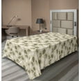 thumbnail image 1 of Ambesonne Rock Flat Bedding Sheet Soft Top Sheet, Stone Peeble Creamy Design Art, Twin XL, Army Green Pale Khaki, 1 of 1