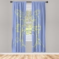thumbnail image 1 of Ambesonne Rock Music Curtains, Sketchy Drummer Print, Pair of 28"x95", Lavender Blue, 1 of 2