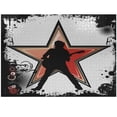 thumbnail image 1 of Ambesonne Rock Music Jigsaw Puzzle Durable Cardboard, Guitar Player Star, 1000 pcs, Black Red Peach, 1 of 1