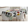 thumbnail image 1 of Ambesonne Rock Music Tablecloth Rectangular Table Cover, Guitar Picks Set, 60"x84", Multicolor, 1 of 3