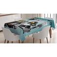 thumbnail image 1 of Ambesonne Rock Music Tablecloth Rectangular Table Cover, Records Speakers, 60"x84", Multicolor, 1 of 4