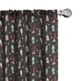 thumbnail image 1 of Ambesonne Rockets Window Curtains, Space Science Tech Machines, Each 28" W x 63" L, Ruby Sea Green, 1 of 4