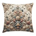 thumbnail image 1 of Ambesonne Rococo Throw Pillow Cushion Cover, Palatial Flowers Posh Ethnic, 36" X 36", Tan Dark Blue and Pale Ruby, 1 of 2