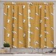 thumbnail image 1 of Ambesonne Rodeo Kitchen Curtains, Cow Skulls Arrows Feathers, 55"x45", Pale Coffee and White, 1 of 3