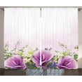 thumbnail image 1 of Ambesonne Romance Curtains 2 Panel Set, Spring Fragnant Bouquet, 108" x 84", Lavender Green, 1 of 3
