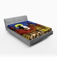 thumbnail image 1 of Ambesonne Romance Fitted Sheet, 2 Lover Cats with Sky, Queen Size, Multicolor, 1 of 2