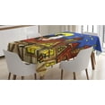 thumbnail image 1 of Ambesonne Romance Tablecloth Rectangular Table Cover, 2 Lover Cats with Sky, 52"x70", Multicolor, 1 of 4