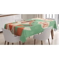 thumbnail image 1 of Ambesonne Romance Tablecloth Rectangular Table Cover, Fox Humor Romance, 60"x90", Mint Green Ginger, 1 of 4