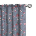thumbnail image 1 of Ambesonne Romantic Window Curtains, Funny Raccoons Couple Cat, Each 28" W x 63" L, Red Pink and Blue Grey, 1 of 5