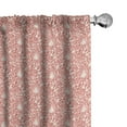 thumbnail image 1 of Ambesonne Romantic Window Curtains, Victorian Swirls Hearts, Each 28" W x 84" L, Rose Salmon, 1 of 5