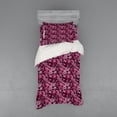 thumbnail image 1 of Ambesonne Romantic Bedding Set 3 Pcs, Feminine Peony Flowers, Twin XL, Dark Magenta and Pink, 1 of 2