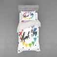 thumbnail image 1 of Ambesonne Romantic Bedding Set 3 Pcs, Thank You Words Color, Twin XL, Multicolor, 1 of 2