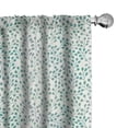 thumbnail image 1 of Ambesonne Romantic Curtains, Old Fashion Minimalist, Pair of 28"x84", Teal Slate Blue, 1 of 5