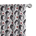 thumbnail image 1 of Ambesonne Romantic Curtains, Tigers Passion Theme, Pair of 28"x95", Vermilion Pale Grey, 1 of 5