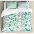 thumbnail image 1 of Ambesonne Romantic Duvet Cover Sets, Old Fashion Minimalist, 2-King, Teal Slate Blue, 1 of 7