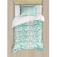 thumbnail image 1 of Ambesonne Romantic Duvet Cover Sets, Old Fashion Minimalist, 2-Twin, Teal Slate Blue, 1 of 3