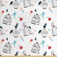 thumbnail image 1 of Ambesonne Romantic Fabric by the Yard Upholstery, Birds Roses Cages, 3 Yards, Charcoal Grey Multicolor, 1 of 4