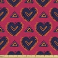 thumbnail image 1 of Ambesonne Romantic Fabric by the Yard Upholstery, Hand Paint Hearts Shapes, 5 Yards, Multicolor, 1 of 5
