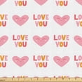 thumbnail image 1 of Ambesonne Romantic Fabric by the Yard Upholstery, Heart Illustration Print, 3 Yards, Pale Pink Marigold White, 1 of 1