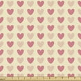 thumbnail image 1 of Ambesonne Romantic Fabric by the Yard Upholstery, Hearts in Soft Colors, 2 Yards, Pale Yellow Pale Pink, 1 of 4