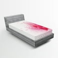 thumbnail image 1 of Ambesonne Romantic Fitted Sheet, Floral Arrangement Romance, Twin Size, Pink White, 1 of 3
