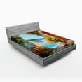 thumbnail image 1 of Ambesonne Romantic Fitted Sheet, Italian Old Vineyard, Queen Size, Multicolor, 1 of 2