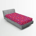 thumbnail image 1 of Ambesonne Romantic Fitted Sheet, Valentine Days Lovers, Twin Size, Multicolor, 1 of 3