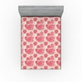 thumbnail image 1 of Ambesonne Romantic Fitted Sheet, Valentines Day Kiss Love, Queen Size, Pastel Pink Grey Eggshell, 1 of 5