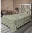 thumbnail image 1 of Ambesonne Romantic Flat Sheet, Hearts Love Sepia Tones, TwinXL Size, Pale Sage Green and White, 1 of 1