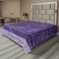 thumbnail image 1 of Ambesonne Romantic Flat Sheet, Indigo Purple Hearts, Full Size, Eggplant Purple, 1 of 1