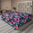 thumbnail image 1 of Ambesonne Romantic Floral Flat Bedding Sheet Soft Top Sheet, Boho Dreamy Flowers, Full, Coral Pale Turquoise, 1 of 1