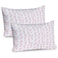 thumbnail image 1 of Ambesonne Romantic Pillow Sham 2 Pack, Diamond Shapes and Hearts, 30"x20", Pink Dark Coral White, 1 of 3
