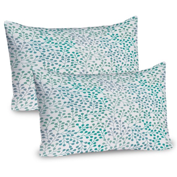 Ambesonne Romantic Pillow Sham 2 Pack, Old Fashion Minimalist, 30"x20", Teal Slate Blue