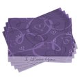 thumbnail image 1 of Ambesonne Romantic Place Mats Set of 4, Indigo Purple Hearts, Standard Size, Eggplant Purple, 1 of 6