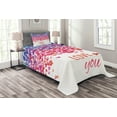 thumbnail image 1 of Ambesonne Romantic Quilted Bedspread Set 2 Pcs, Hearts Love Springtime, Twin Size, Multicolor, 1 of 3