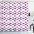 thumbnail image 1 of Ambesonne Romantic Shower Curtain, Flowering Hearts Romance, 69"Wx70"L, Petrol Blue Magenta, 1 of 4