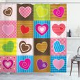 thumbnail image 1 of Ambesonne Romantic Shower Curtain, Love Heart Patchwork, 69"Wx75"L, Multicolor, 1 of 5