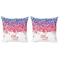 thumbnail image 1 of Ambesonne Romantic Throw Pillow Cover 2 Pack, Hearts Love Springtime, 18", Multicolor, 1 of 5