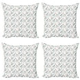thumbnail image 1 of Ambesonne Romantic Throw Pillow Cover 4 Pack, Birds Roses Cages, 16", Charcoal Grey Multicolor, 1 of 2