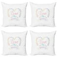 thumbnail image 1 of Ambesonne Romantic Throw Pillow Cover 4 Pack, Pastel Dreamy Spring, 20", Multicolor, 1 of 5